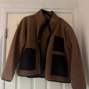 Rails Brown and Black Sherpa Jacket